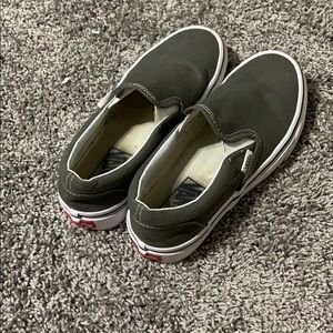 Vans grey slip on shoes